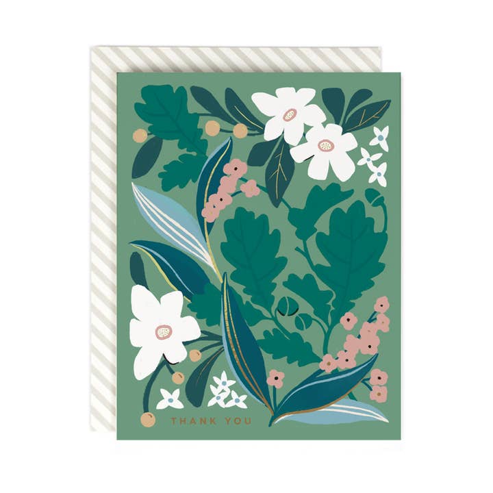 Daphne Floral Thank You Card