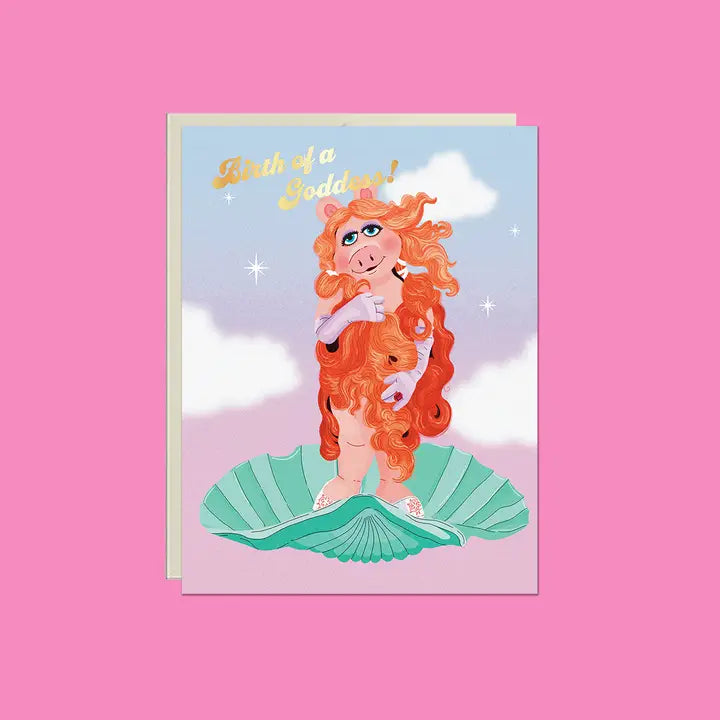 Birth of a Goddess Card Foil Birthday Card