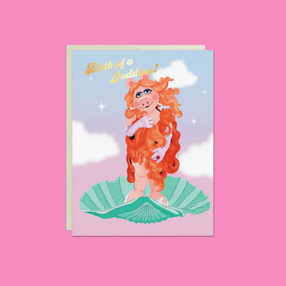 Birth of a Goddess Card Foil Birthday Card