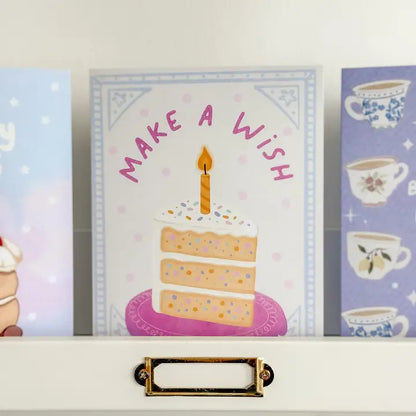 Make A Wish Confetti Birthday Cake Card