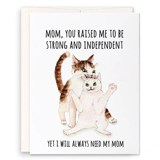 Cat Mom And Daugther Mother's Day Card