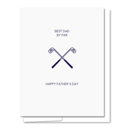 Best Dad by Par Letterpress Father's Day Card