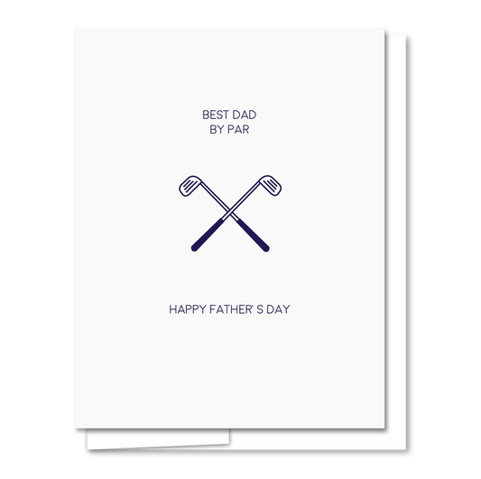 Best Dad by Par Letterpress Father's Day Card