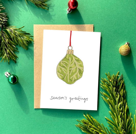 Sprout Kitsch Christmas Card