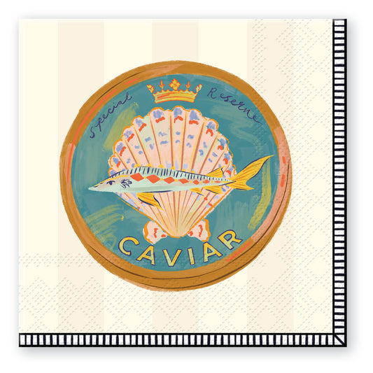 Sip & Savor Beverage Napkin Caviar
