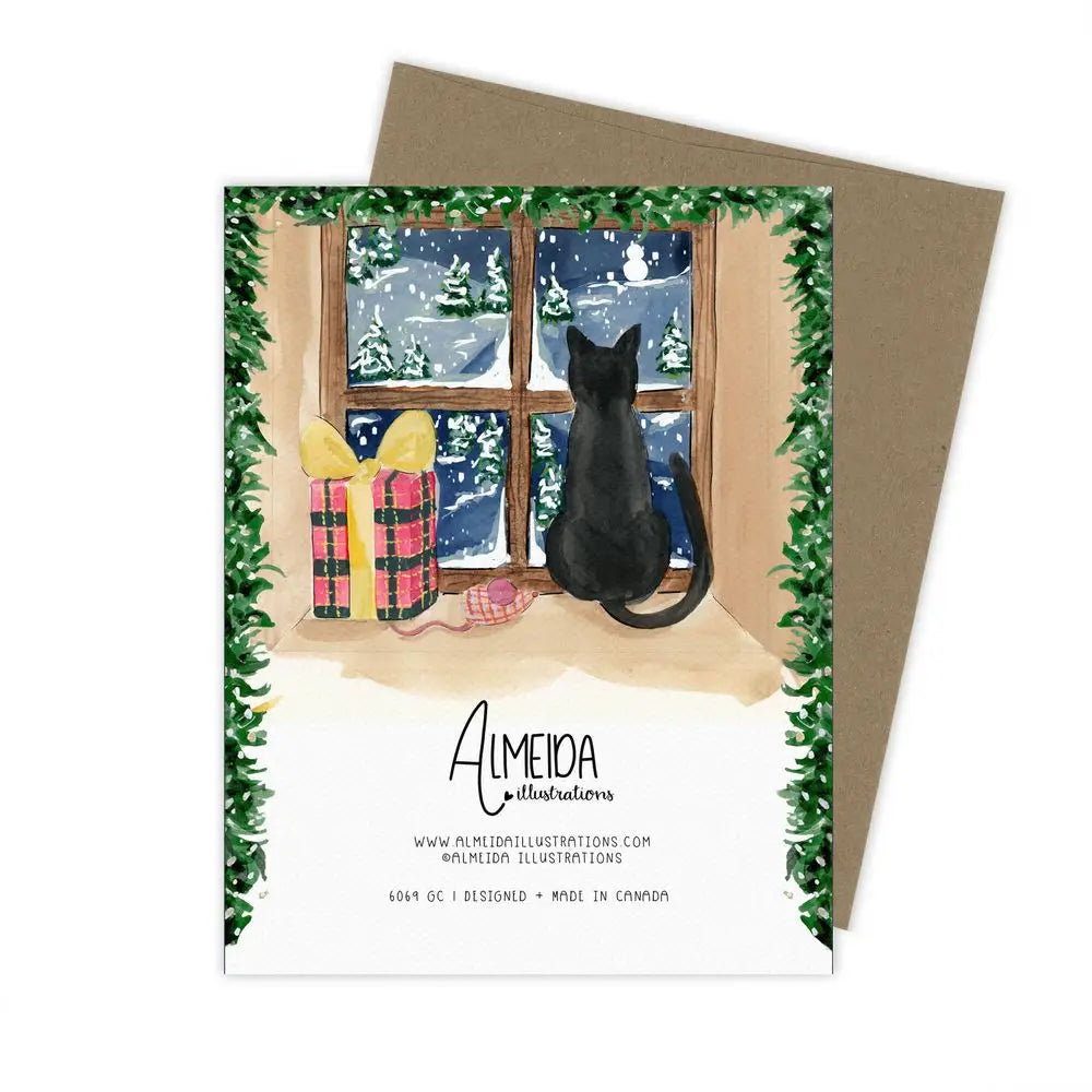 Christmas Cat Window Card