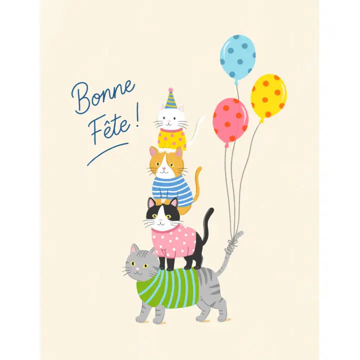 Birthday Cat Pyramid Card