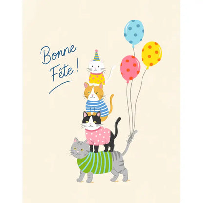 Birthday Cat Pyramid Card