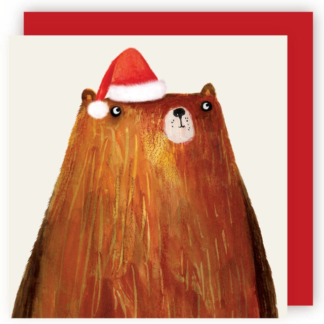 Christmas Bear Hat Christmas Card
