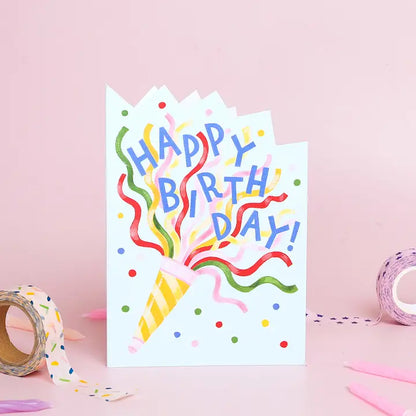 Party Popper Greeting Card