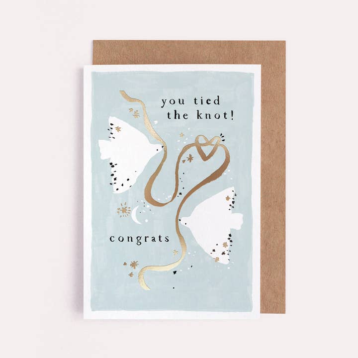 Tied the Knot Wedding Card