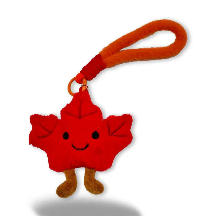 Cute Maple Leaf Plush Bag Charm Keychain