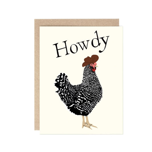 Howdy Fancy Chicken Greeting Card