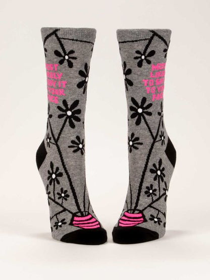 Women's Crew Socks Say It To Your Face