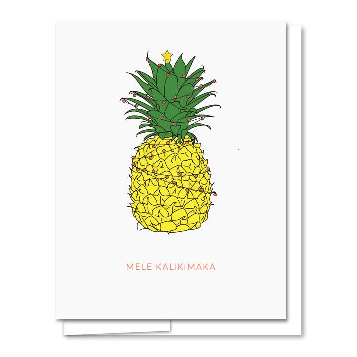 Pineapple Holiday Letterpress Holiday Card