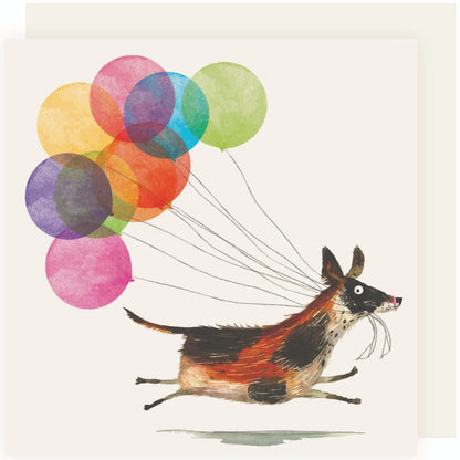 Balloons Dog Birthday Greeting Card