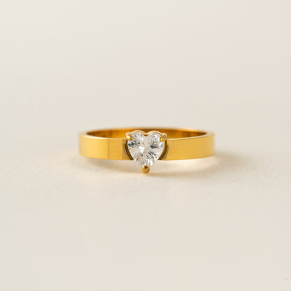 Amor Heart CZ Ring