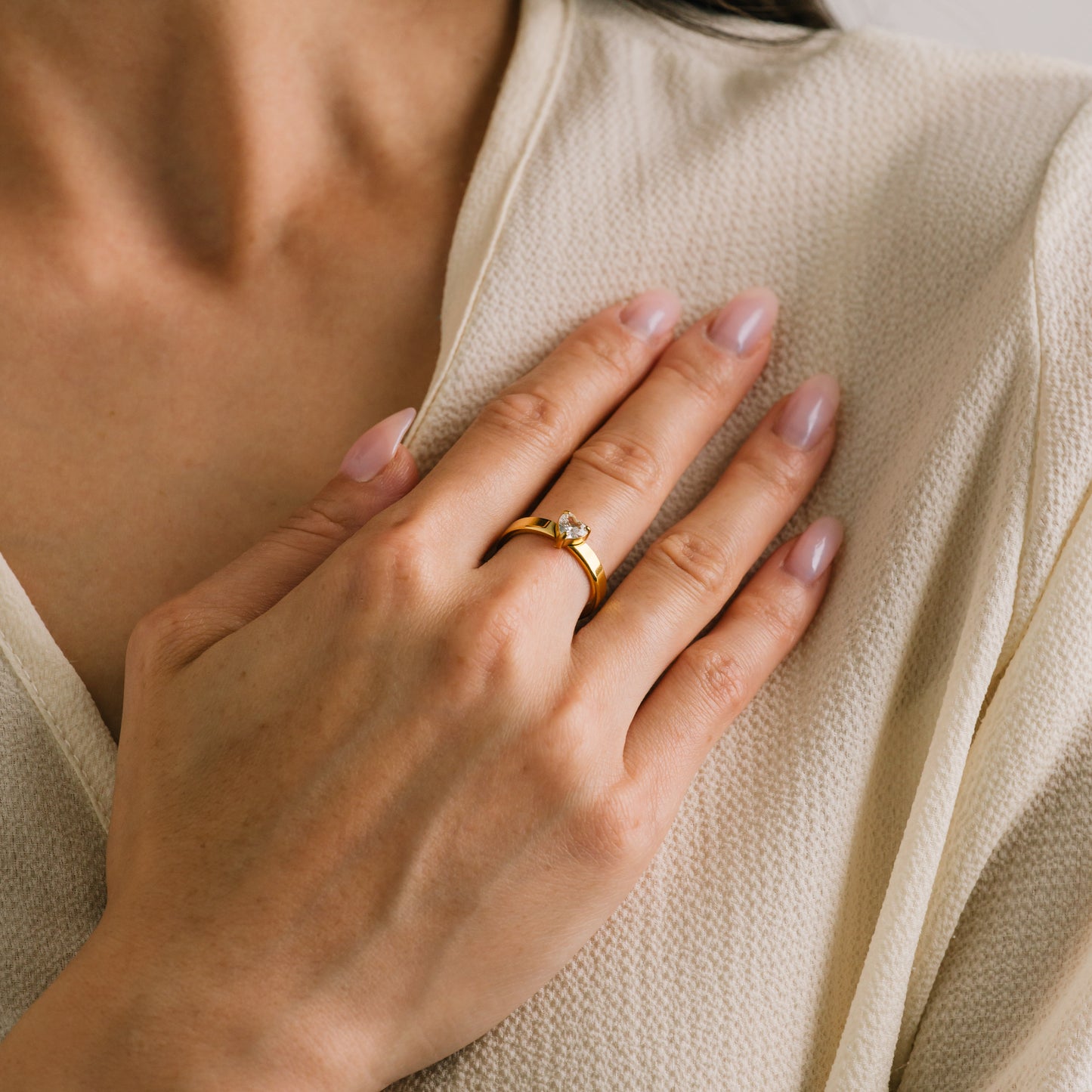 Amor Heart CZ Ring