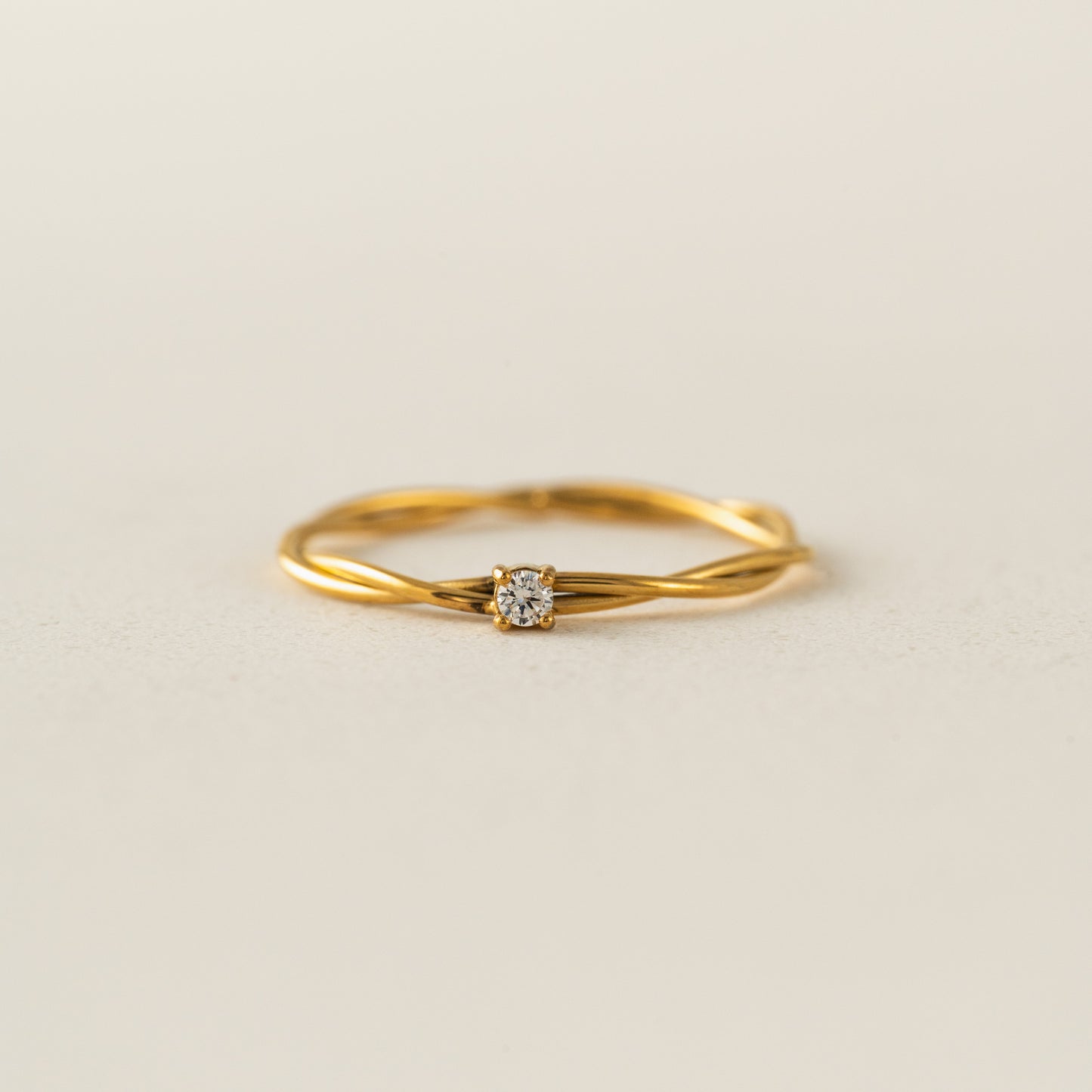 Yara CZ Twisted Ring
