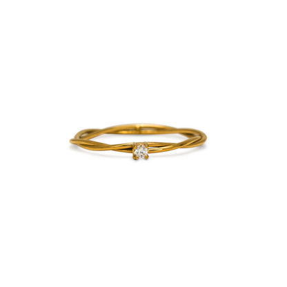 Yara CZ Twisted Ring