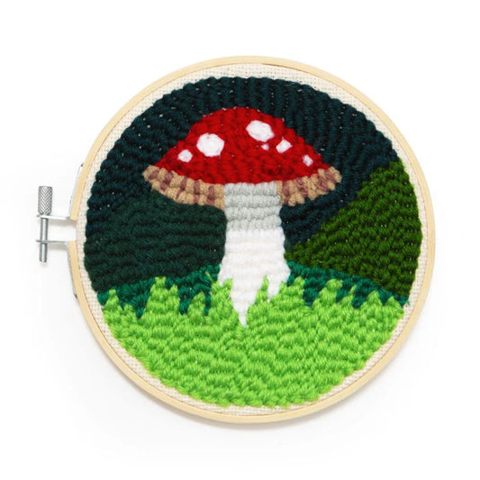 Punch Needle Kit Mushroom