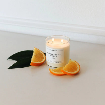 Glass Tumbler Soy Candle Passionfruit + Ginger