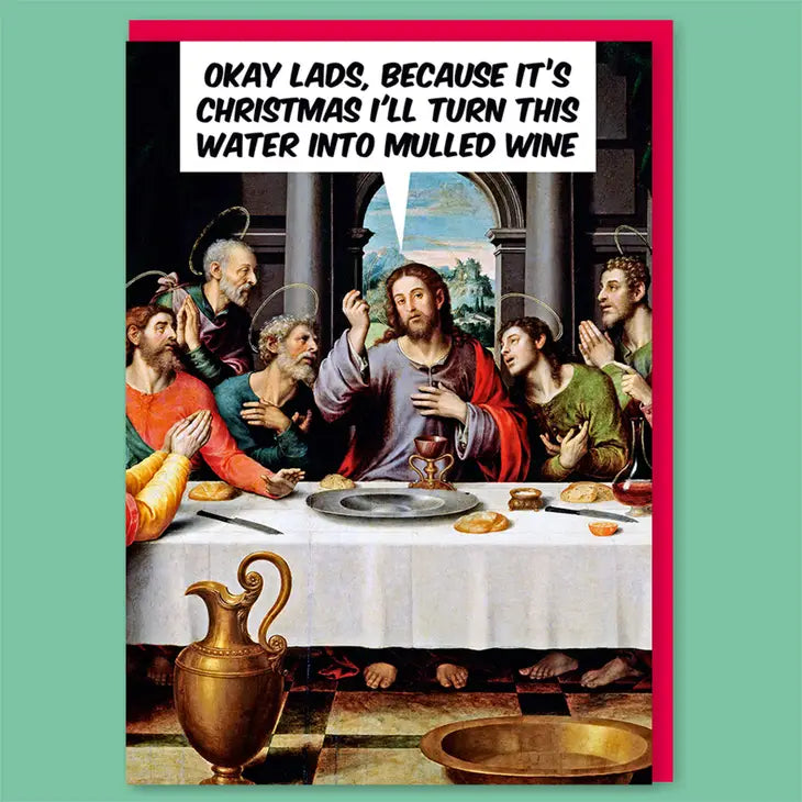 Water Into Mulled Wine Greeting Card