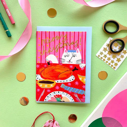 Meowy Christmas Cat Card