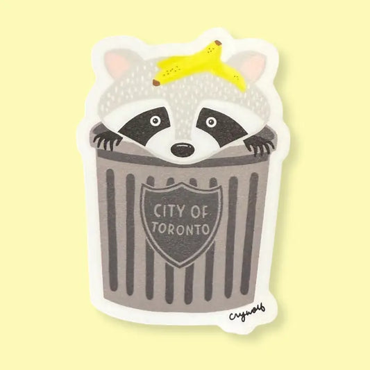 S46 Toronto Trash Panda Raccoon Sticker