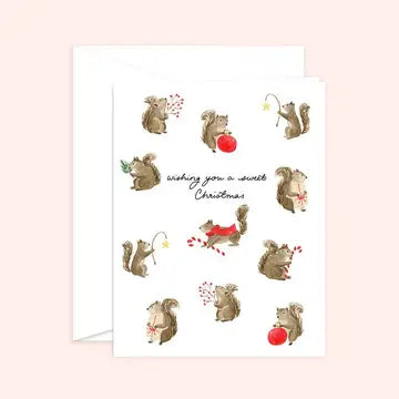 Sweet Christmas Squirrels Card