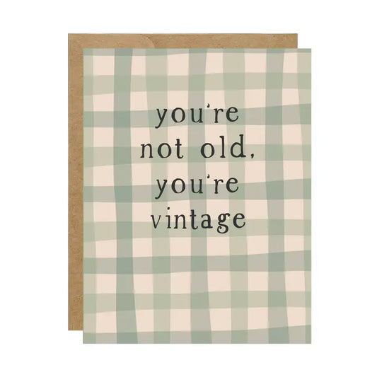 You're Not Old, You're Vintage Plaid Birthday Card