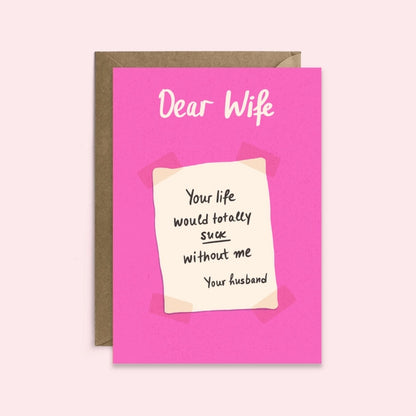 Dear Wife Card