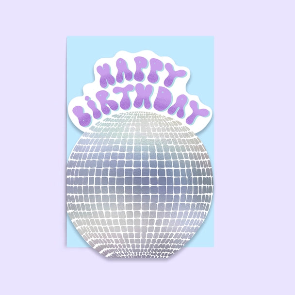 Disco Ball Birthday Card