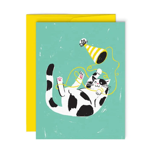 Chat Taquin Greeting Card