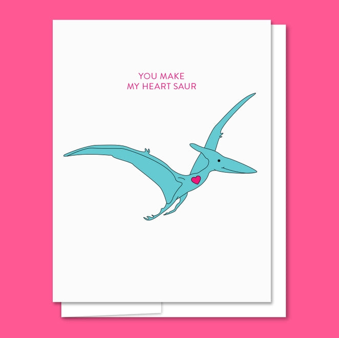 Heart-saur Letterpress Card