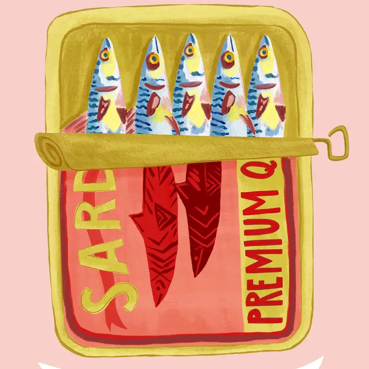 Packed Sardine Tin Birthday Card