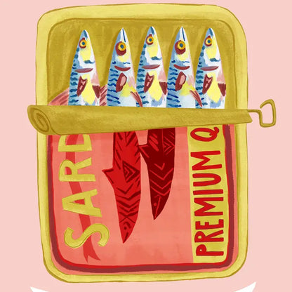 Packed Sardine Tin Birthday Card