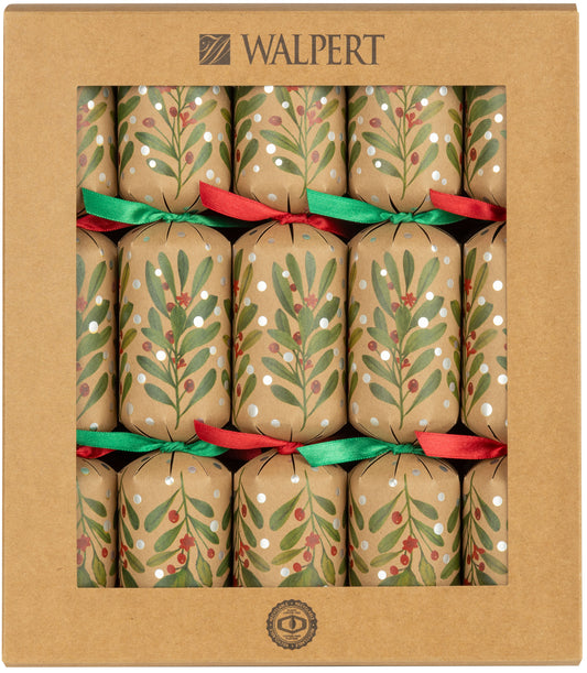 Branches & Berries On Kraft Christmas Cracker