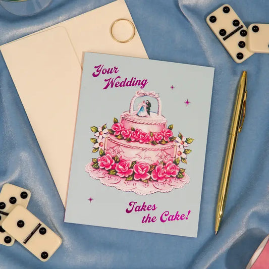 Wedding Takes the Cake Foil Wedding Card