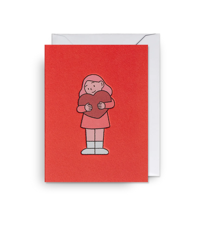 Mini Card Love Heart Woman Card