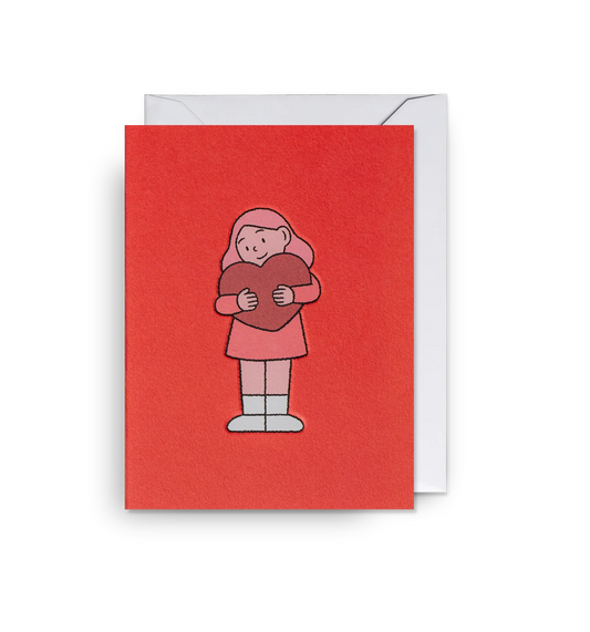 Mini Card Love Heart Woman Card