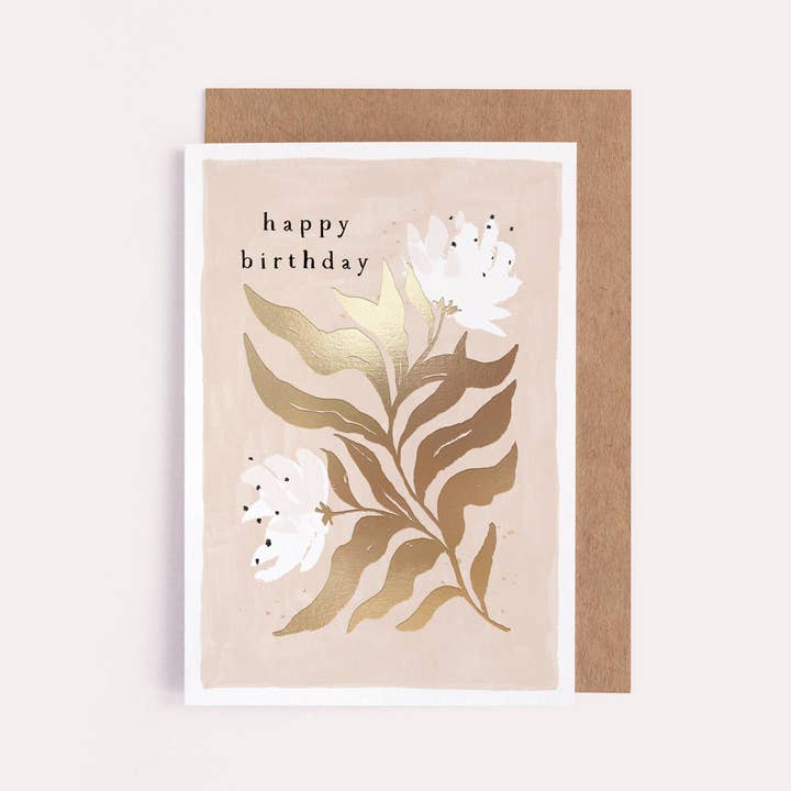 Serene Floral Birthday Card