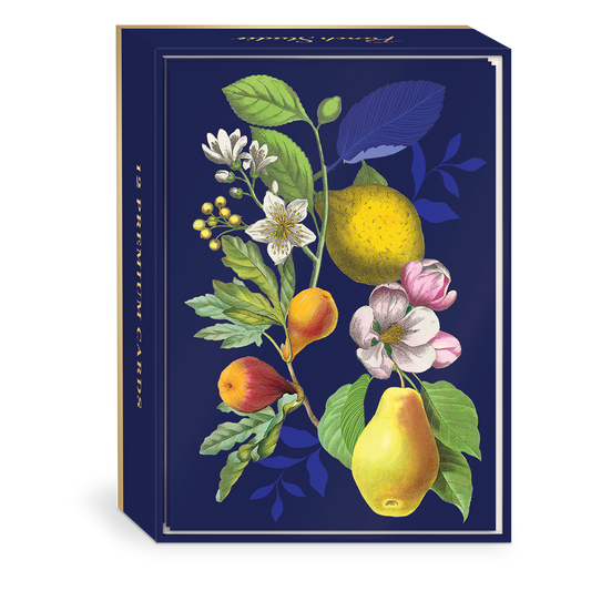Vintage Floral Fruit Blank Boxed Note Cards