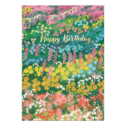 Birthday Flower Field Greeting Card