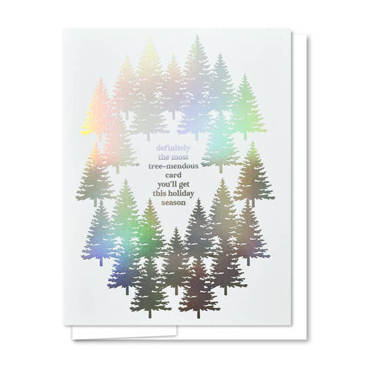 Tree FoilHoliday  Card