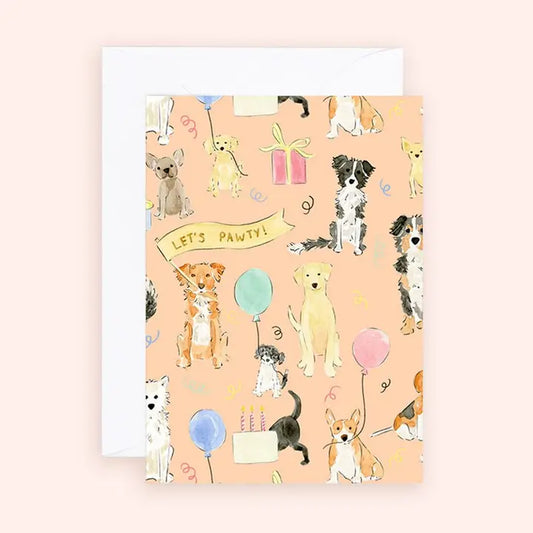 Dog Pawty Time Birthday Enclosure Card