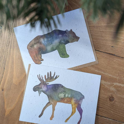 Bear Watercolour Greeting Card