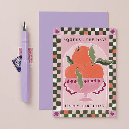 Squeeze The Day Oranges Card
