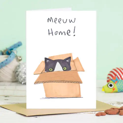 New Home Cat In A Box Card