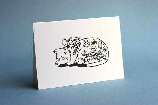 Sleeping Cat card